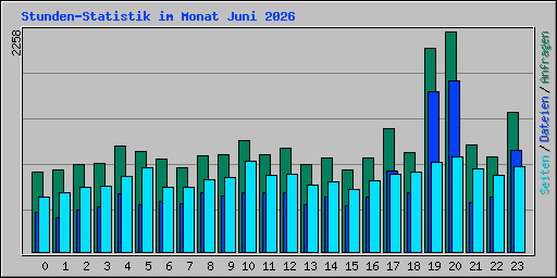 Stunden-Statistik im Monat Juni 2026